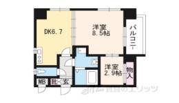 エスリード西大路駅前間取り図面