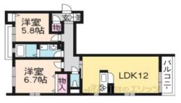 シャーメゾン吉祥院Ａ棟間取り図面