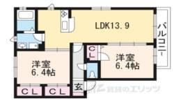 シャーメゾン前田２間取り図面