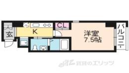 Ｅフラット北白川間取り図面