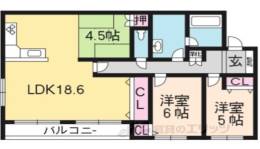 イーグルコート衣笠廬山邸間取り図面