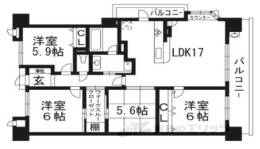 サーパス西大津間取り図面