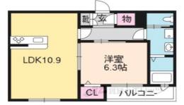 シャーメゾン京都稲荷間取り図面