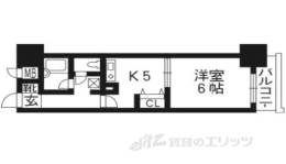 エスリード四条河原町801間取り図面