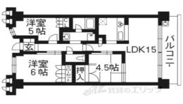 クレアガーデン伏見桃山405号室間取り図面