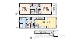 コーポ勢多Ⅵ番館間取り図面