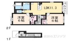 レイクりき２間取り図面