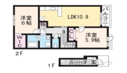 レイクとも１間取り図面