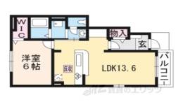 レイクとも２間取り図面