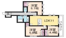 シャーメゾンｄｅｕｘ間取り図面