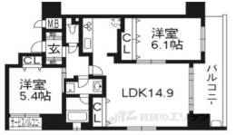 ルーエ五条堀川間取り図面