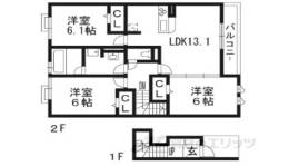 ヴェルデ桃山御陵間取り図面