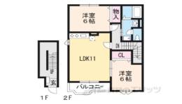 メゾンエスポワールC間取り図面