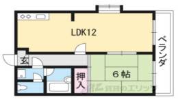 エレガントコーポ１間取り図面