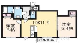 かのん梅ヶ畑間取り図面