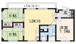 下鴨ジュエリーハイツ201間取り図面