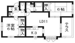 へーベルヒルズ西向日間取り図面