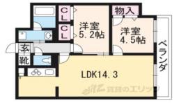 セントリヴィエ二条間取り図面