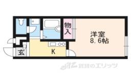 レオパレスグランヴィア東草津３間取り図面