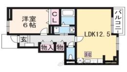 リヴィエール草津１間取り図面