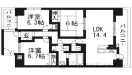アウルコート大路間取り図面