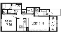 ラフィーネ葛野２間取り図面
