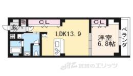 MORE河原町２間取り図面