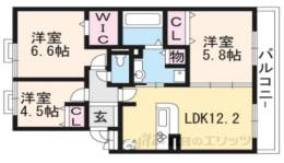 グランプリュスＫ間取り図面
