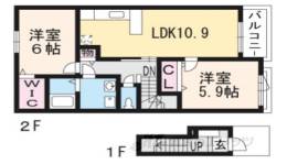アンソレイエ２間取り図面