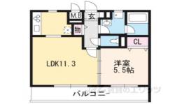アンジュ京都天神川間取り図面