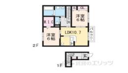 フェリシオ高野Ｂ棟間取り図面