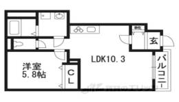 コンフォール菟道間取り図面