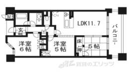 イーグルコート三条京阪305号室間取り図面