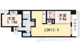 ラトゥール二条御所南間取り図面