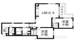 ブランズ京都四条烏丸桜風庵間取り図面