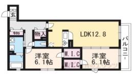シャーメゾン嵯峨広沢間取り図面
