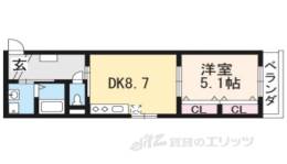 グランレブリー御所西２間取り図面