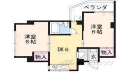 シャルマン離宮ハイツ2A間取り図面