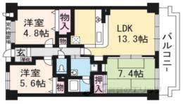 ライオンズマンション伏見くいな橋間取り図面