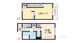 メゾントワ膳所間取り図面