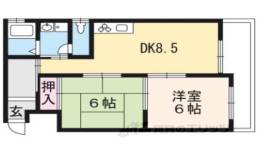 四条グランドハイツＡ棟1003間取り図面
