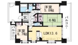 ライオンズマンション京都雅館間取り図面