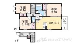 ピュアＩ．Ｇ　２間取り図面