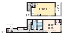 テオーリア小川２間取り図面