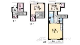 テオーリア小川２間取り図面