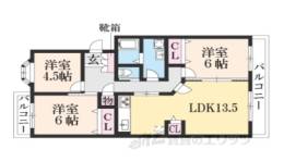 ジャデーン桂１間取り図面
