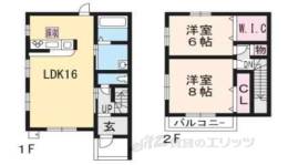 ハマゴーメゾネット２間取り図面