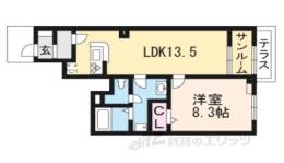 ブランデュール仰木の里１　間取り図面