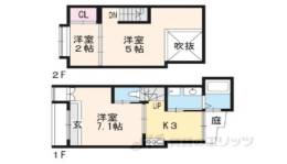祇園古西町町家間取り図面