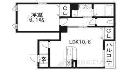 フェリオ西向唐Q間取り図面